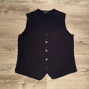 Brooks Brothers Supima Cotton Button Front Vest Men’s Size Large